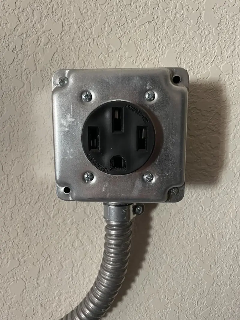 NEMA 14-50 outlet installed for Electrical Panel Upgrade in Vine Grove